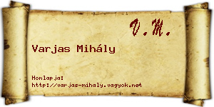 Varjas Mihály névjegykártya