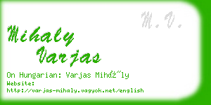 mihaly varjas business card